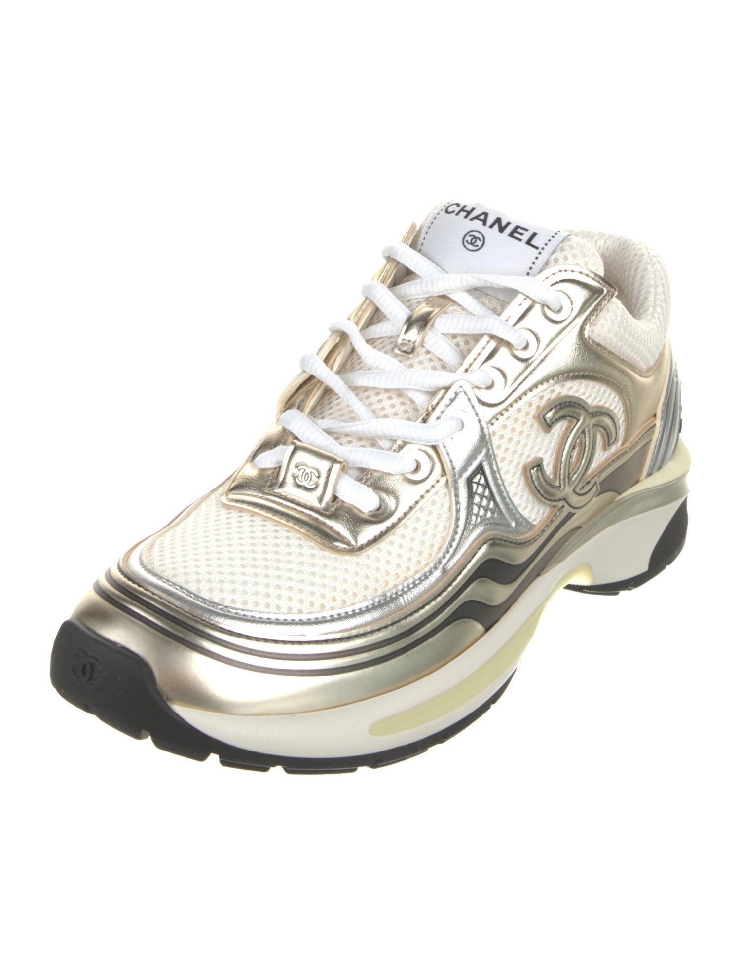 Chanel Interlocking CC Logo Mesh Chunky Sneakers
