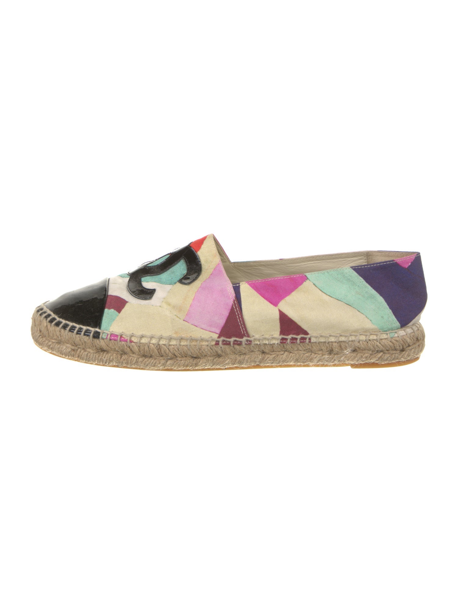 Chanel Interlocking CC Logo Canvas Espadrilles