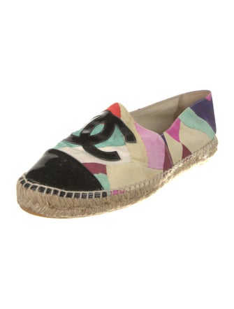 Chanel Interlocking CC Logo Canvas Espadrilles