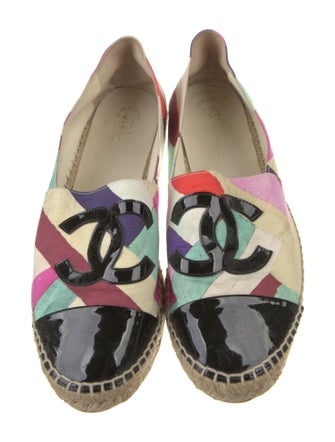 Chanel Interlocking CC Logo Canvas Espadrilles