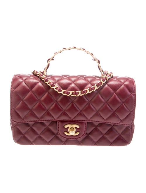 Chanel 2023 Chain-Link Top Handle Flap Bag