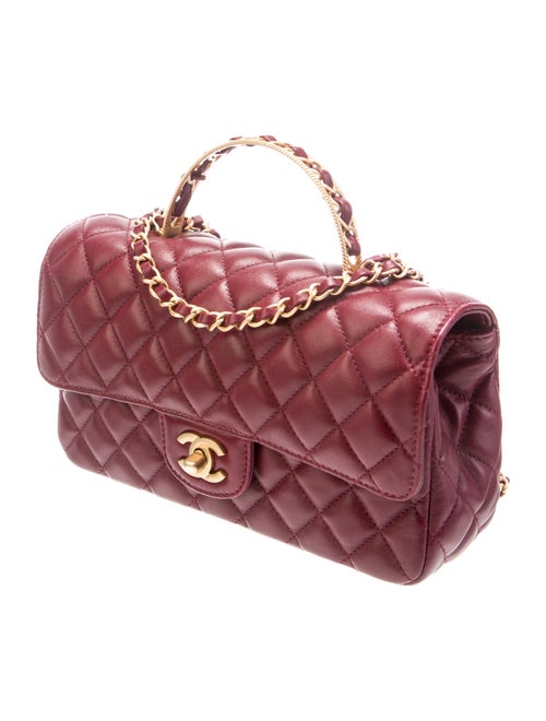 Chanel 2023 Chain-Link Top Handle Flap Bag