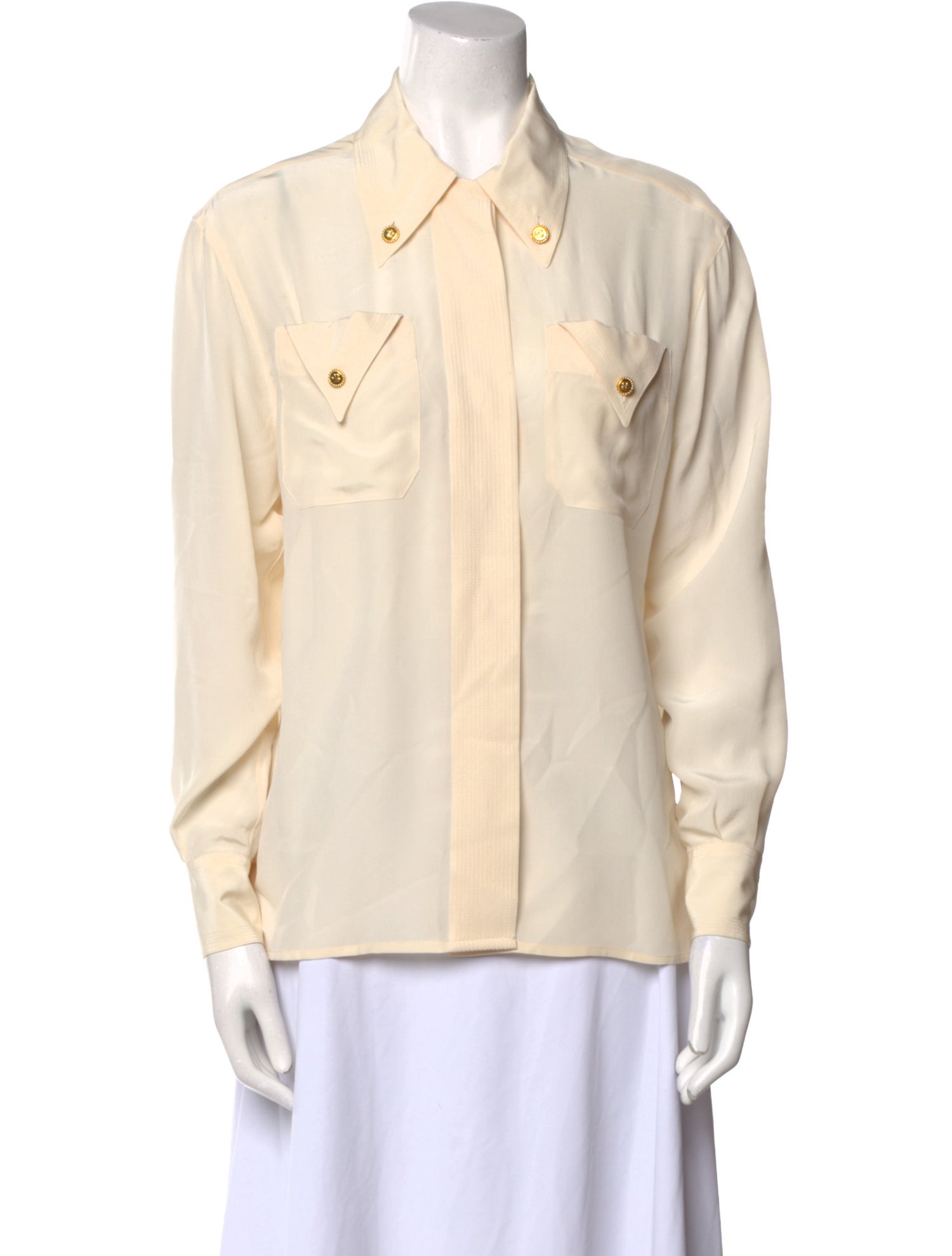Chanel Vintage 1989 Button-Up Top