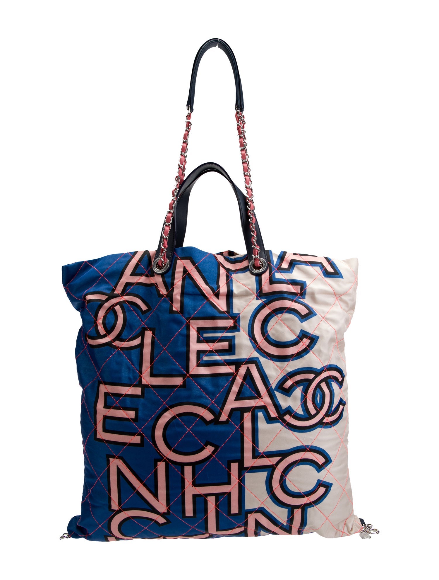 Chanel Nylon Large Logo Shopping Bag