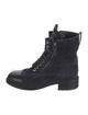 Chanel Interlocking CC Logo Suede Combat Boots