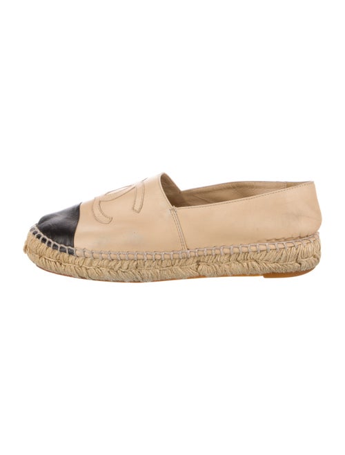 Chanel Interlocking CC Logo Lambskin Espadrilles