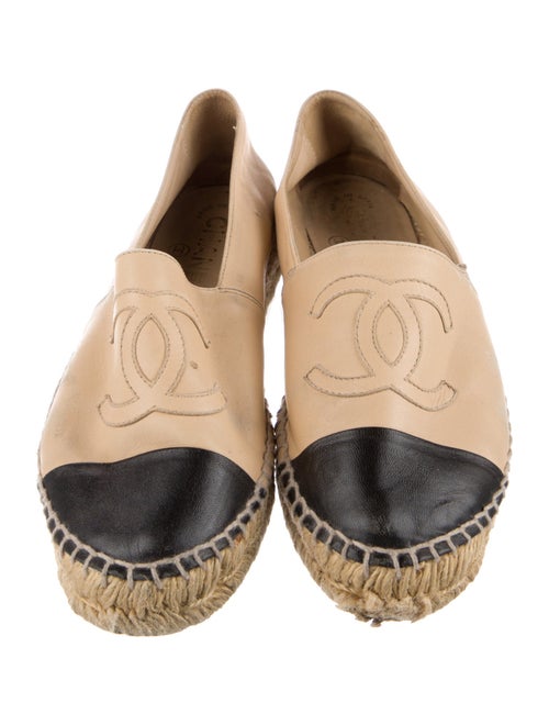 Chanel Interlocking CC Logo Lambskin Espadrilles
