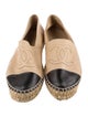 Chanel Interlocking CC Logo Lambskin Espadrilles