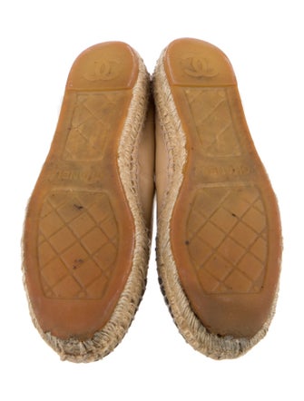 Chanel Interlocking CC Logo Lambskin Espadrilles
