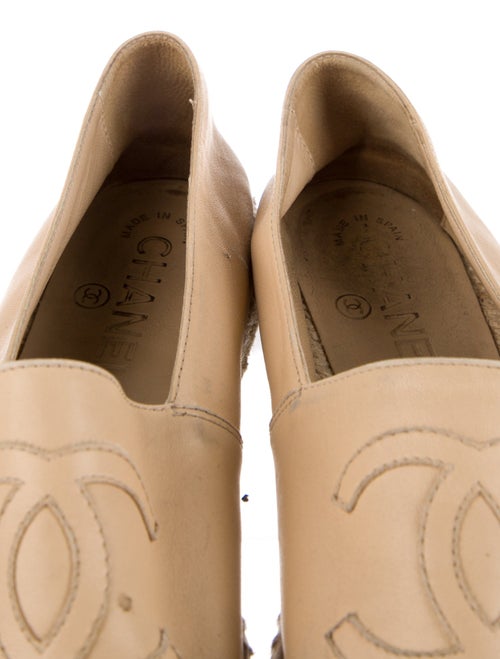 Chanel Interlocking CC Logo Lambskin Espadrilles