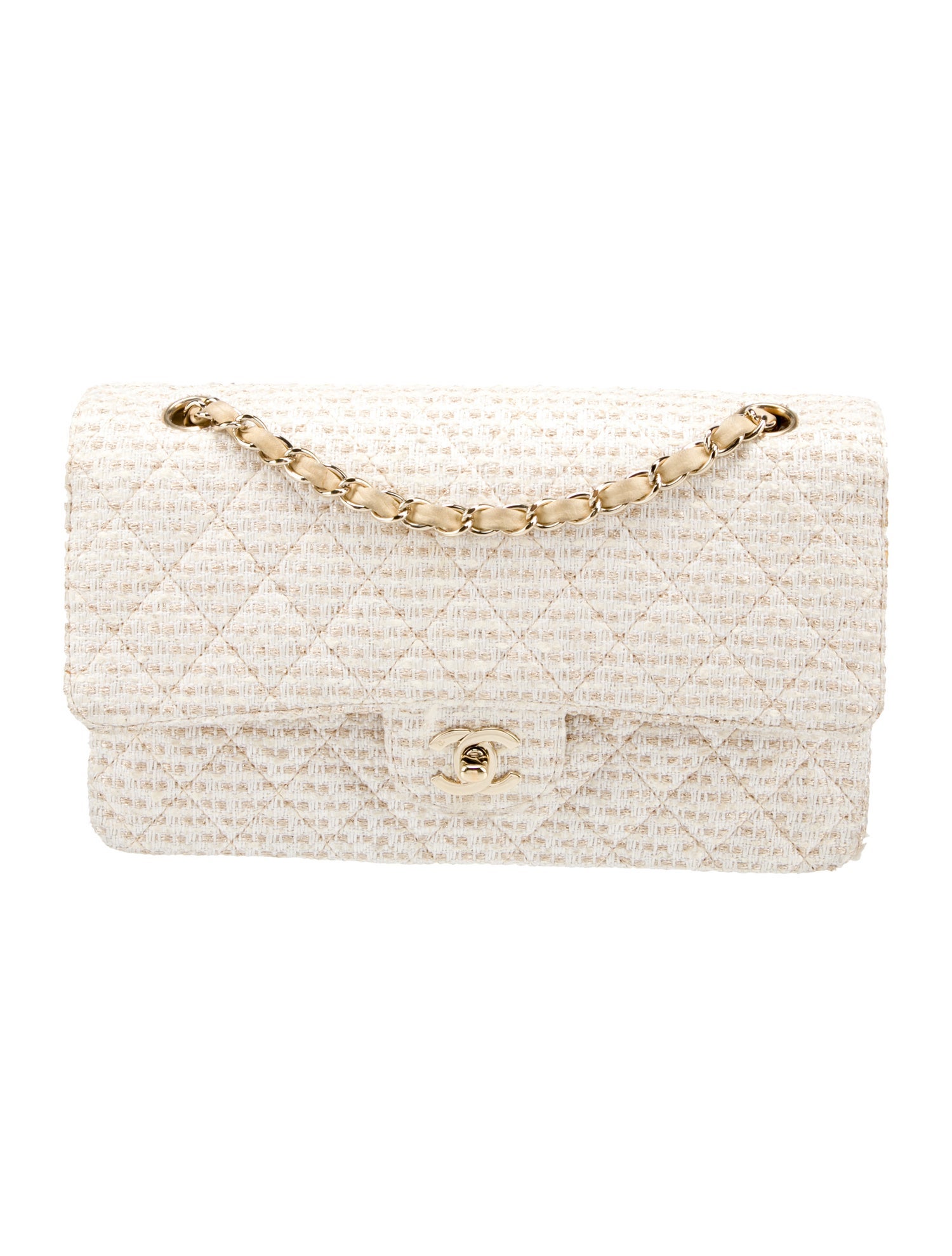 Chanel Classic Medium Tweed Double Flap Bag