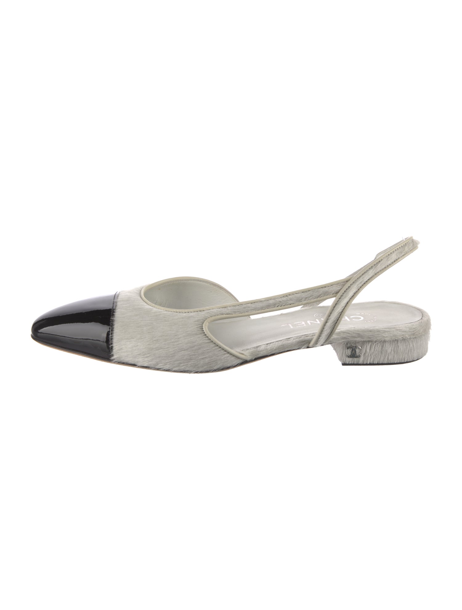 Chanel 2022 Interlocking CC Logo Slingback Flats