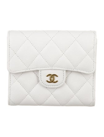 Chanel Compact Flap Interlocking CC Logo Trifold Wallet
