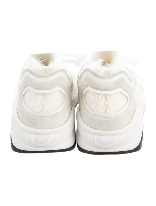 Chanel Interlocking CC Logo Suede Sneakers