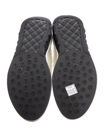 Chanel Interlocking CC Logo Suede Sneakers