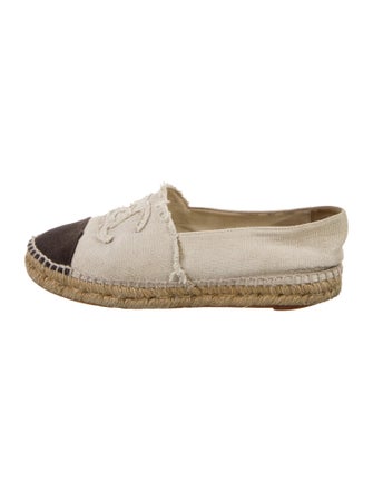 Chanel Interlocking CC Logo Canvas Espadrilles