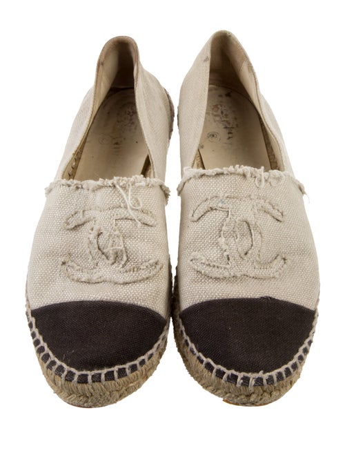 Chanel Interlocking CC Logo Canvas Espadrilles