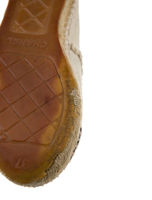 Chanel Interlocking CC Logo Canvas Espadrilles