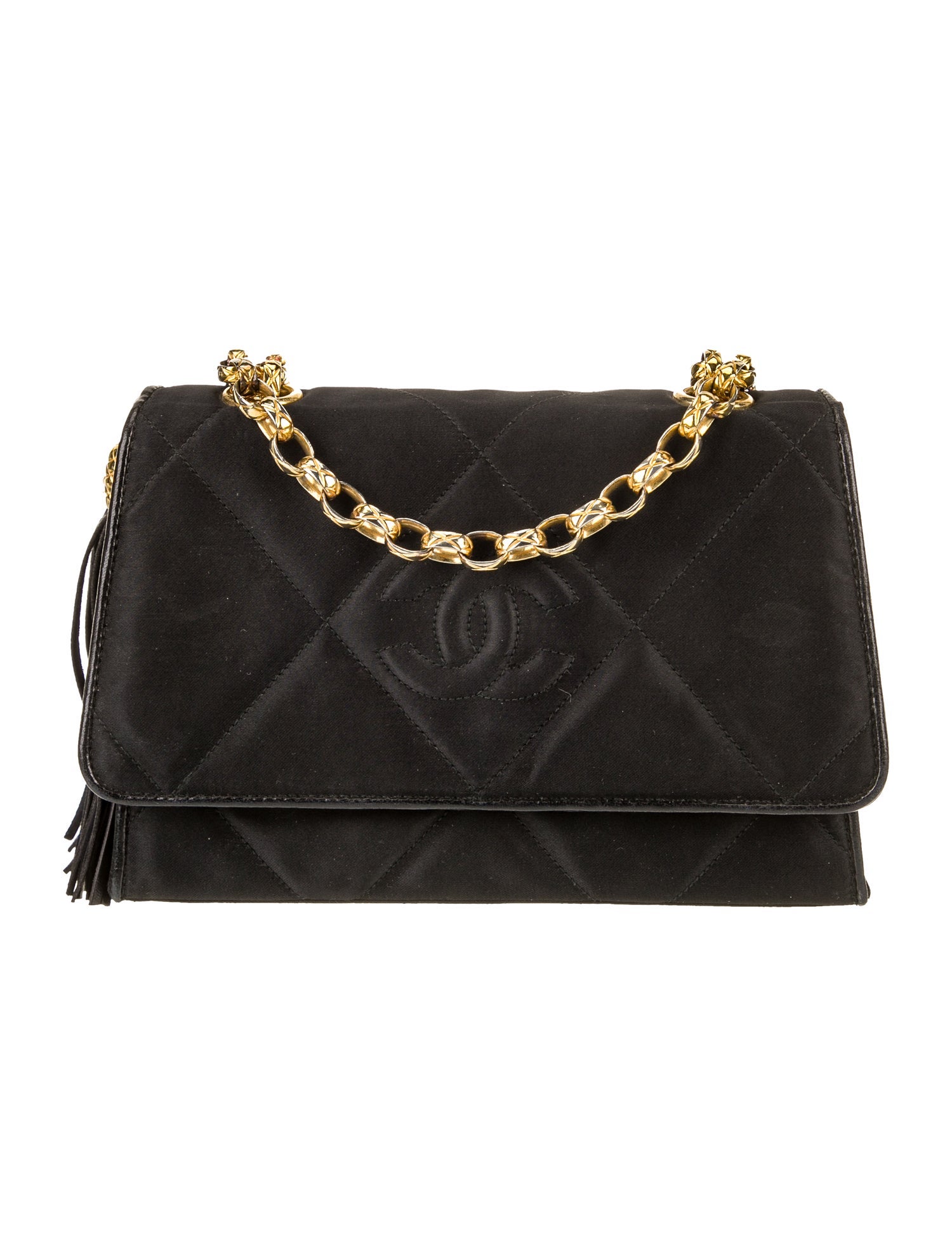 Chanel Satin Diamond CC Flap Bag