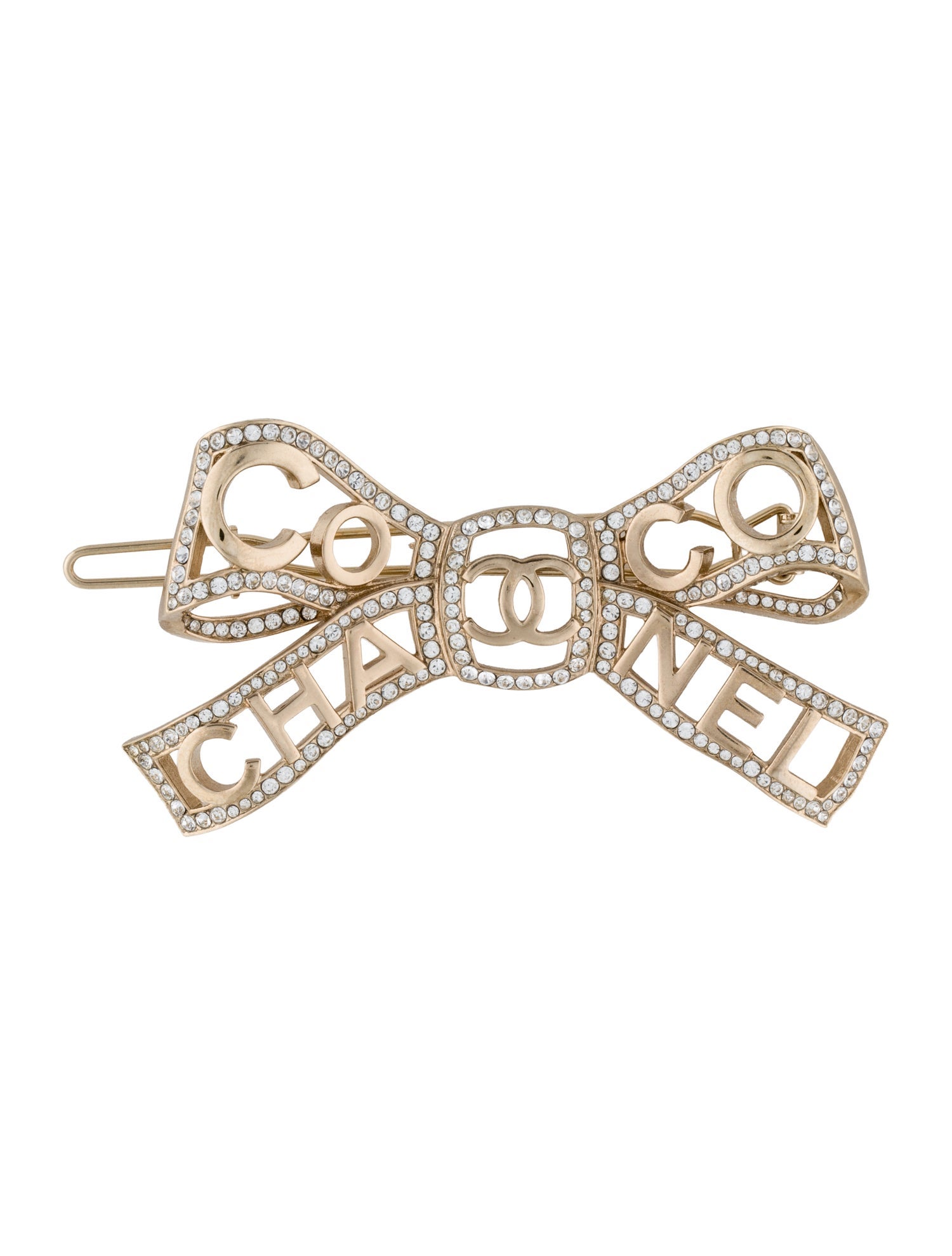 Chanel Crystal Bow-tiful CC Hair Clip
