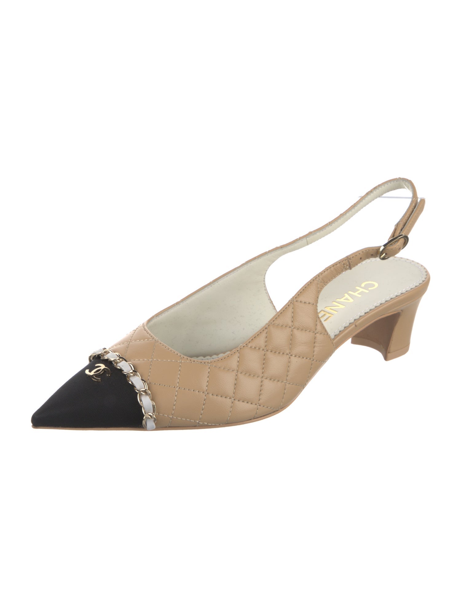 Chanel 2023 Interlocking CC Logo Slingback Pumps