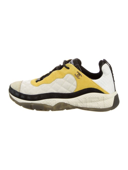 Chanel Interlocking CC Logo Suede Sneakers