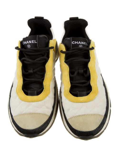 Chanel Interlocking CC Logo Suede Sneakers