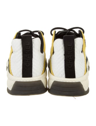 Chanel Interlocking CC Logo Suede Sneakers
