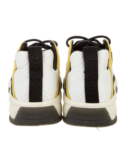 Chanel Interlocking CC Logo Suede Sneakers