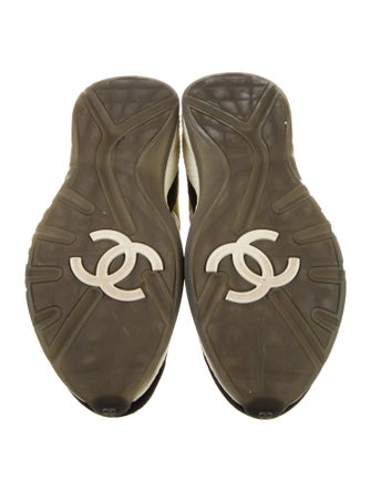 Chanel Interlocking CC Logo Suede Sneakers