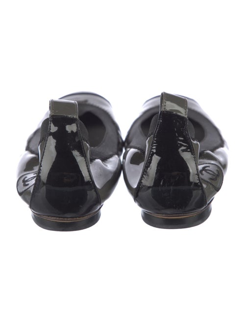Chanel Interlocking CC Logo Patent Leather Ballet Flats