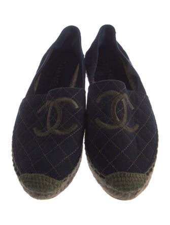 Chanel Interlocking CC Logo Canvas Espadrilles