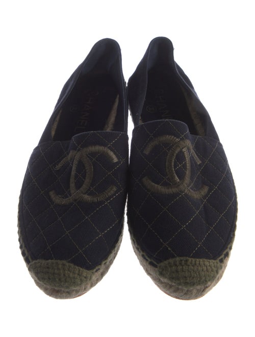 Chanel Interlocking CC Logo Canvas Espadrilles