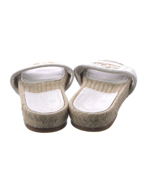 Chanel Interlocking CC Logo Leather Espadrilles