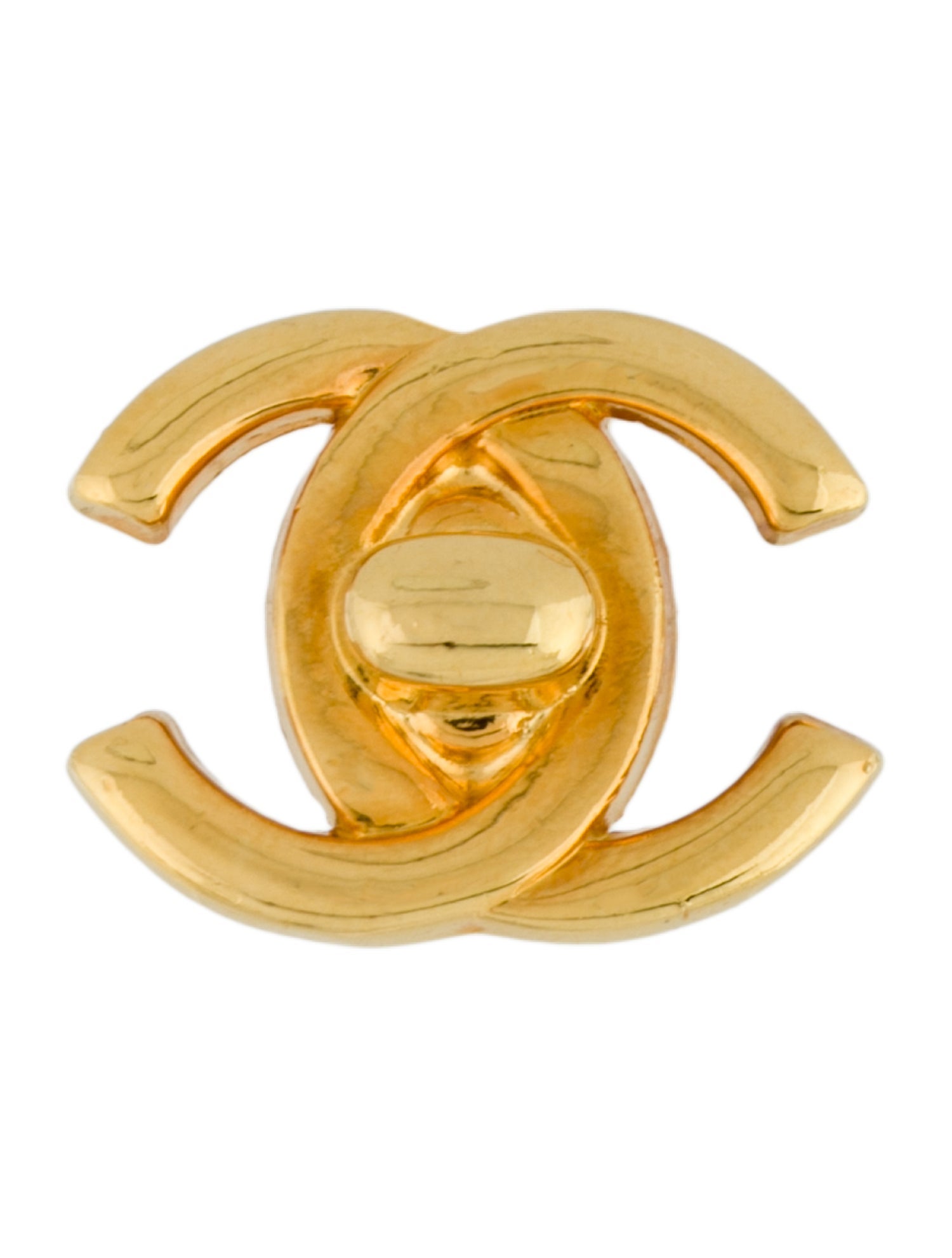 Chanel Vintage CC Turnlock Clip-On Single Earring