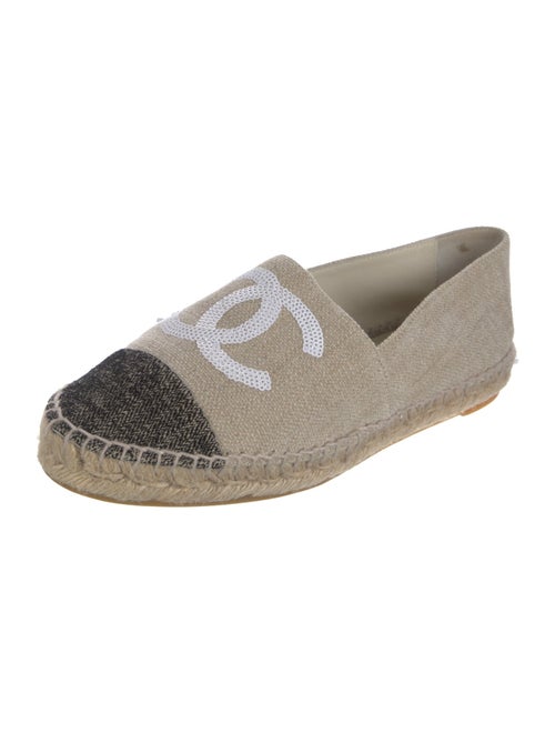Chanel Interlocking CC Logo Canvas Espadrilles