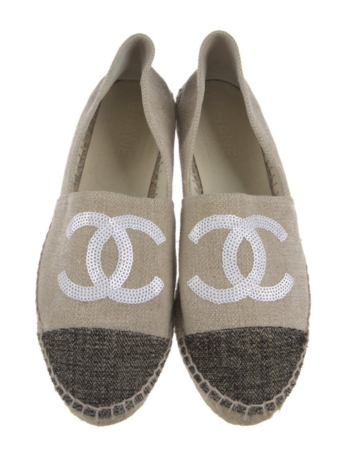 Chanel Interlocking CC Logo Canvas Espadrilles