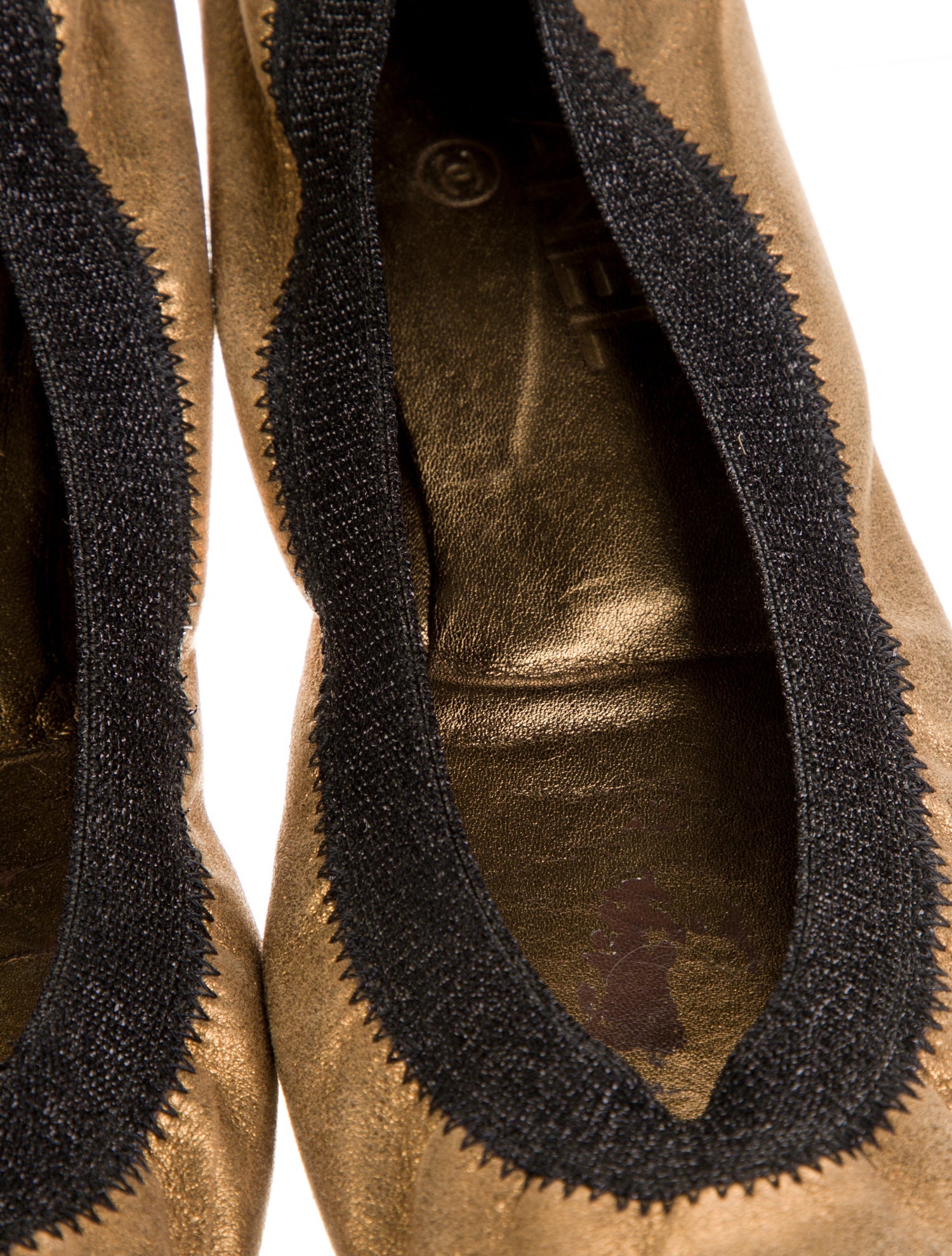 Interlocking CC Logo Leather Flats