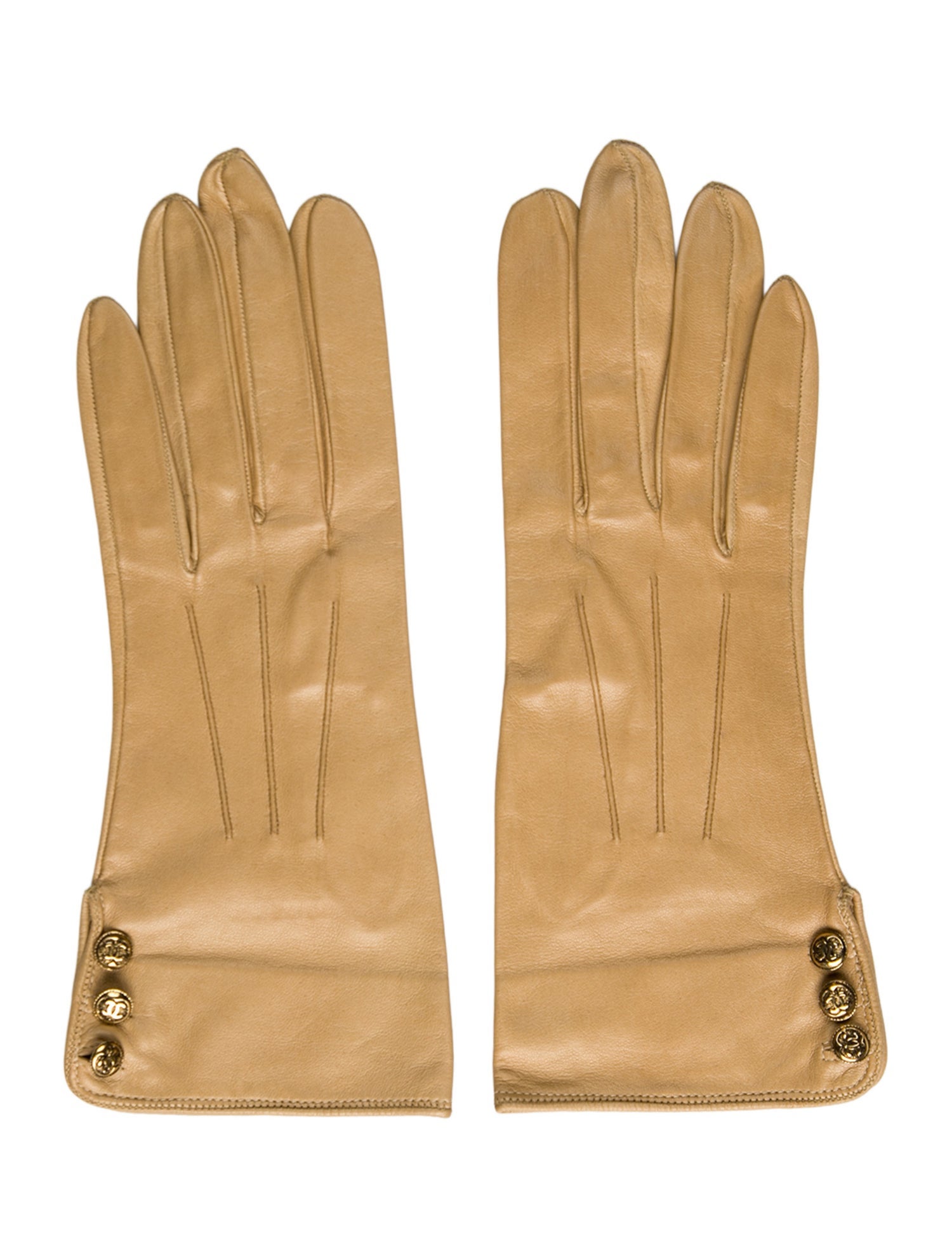 Chanel Leather CC Gloves