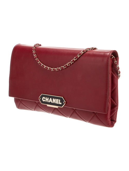 Chanel Retro Label Clutch on Chain