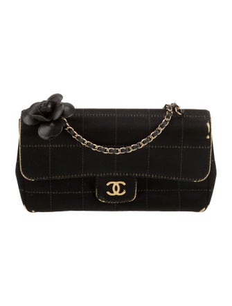 Chanel Extra Mini Square Quilt Camellia Flap Bag