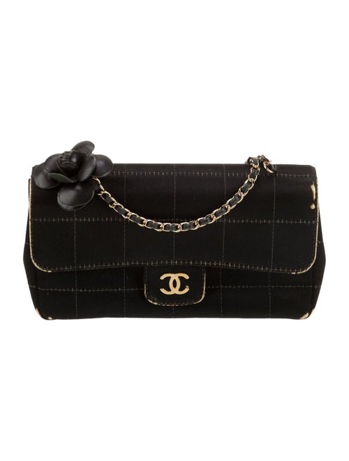 Chanel Extra Mini Square Quilt Camellia Flap Bag