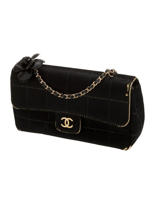 Chanel Extra Mini Square Quilt Camellia Flap Bag
