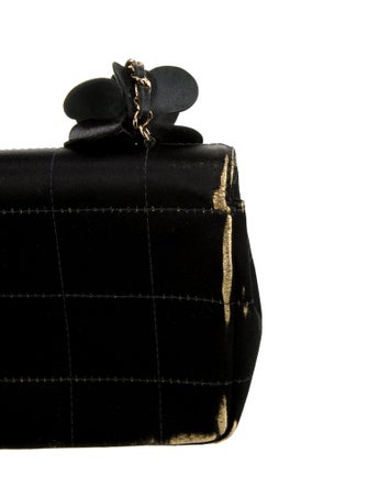 Chanel Extra Mini Square Quilt Camellia Flap Bag