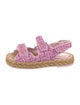 Chanel Interlocking CC Logo Tweed Espadrilles