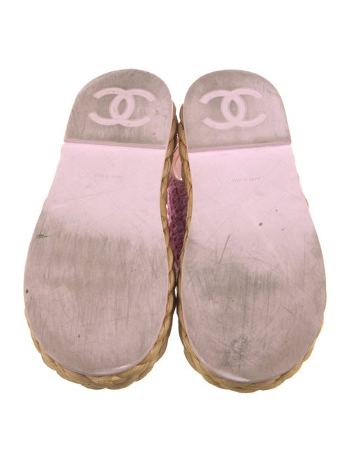 Chanel Interlocking CC Logo Tweed Espadrilles