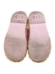Chanel Interlocking CC Logo Tweed Espadrilles