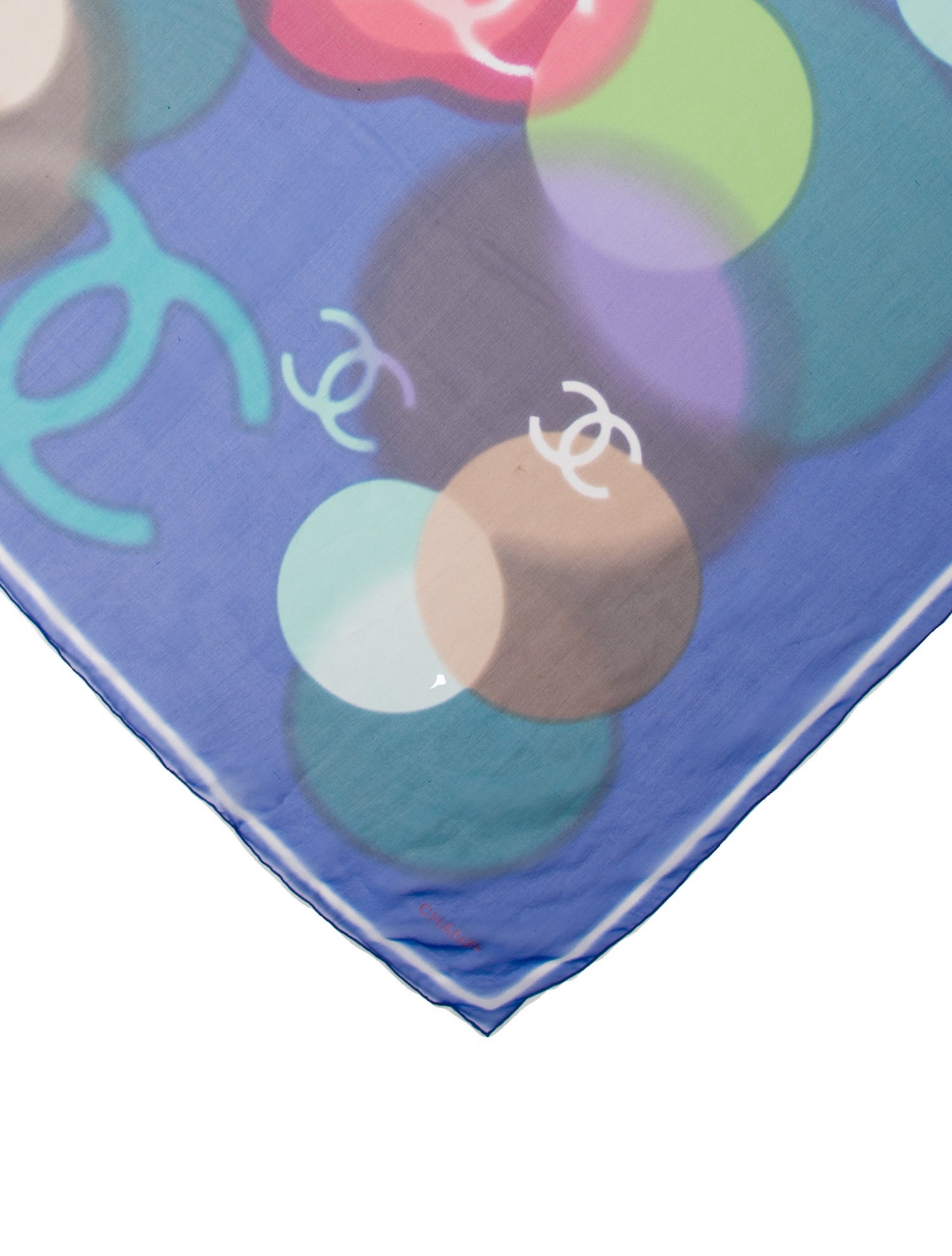 Chanel Silk Interlocking CC Logo Scarf