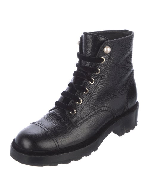 Chanel 2021 Interlocking CC Logo Combat Boots