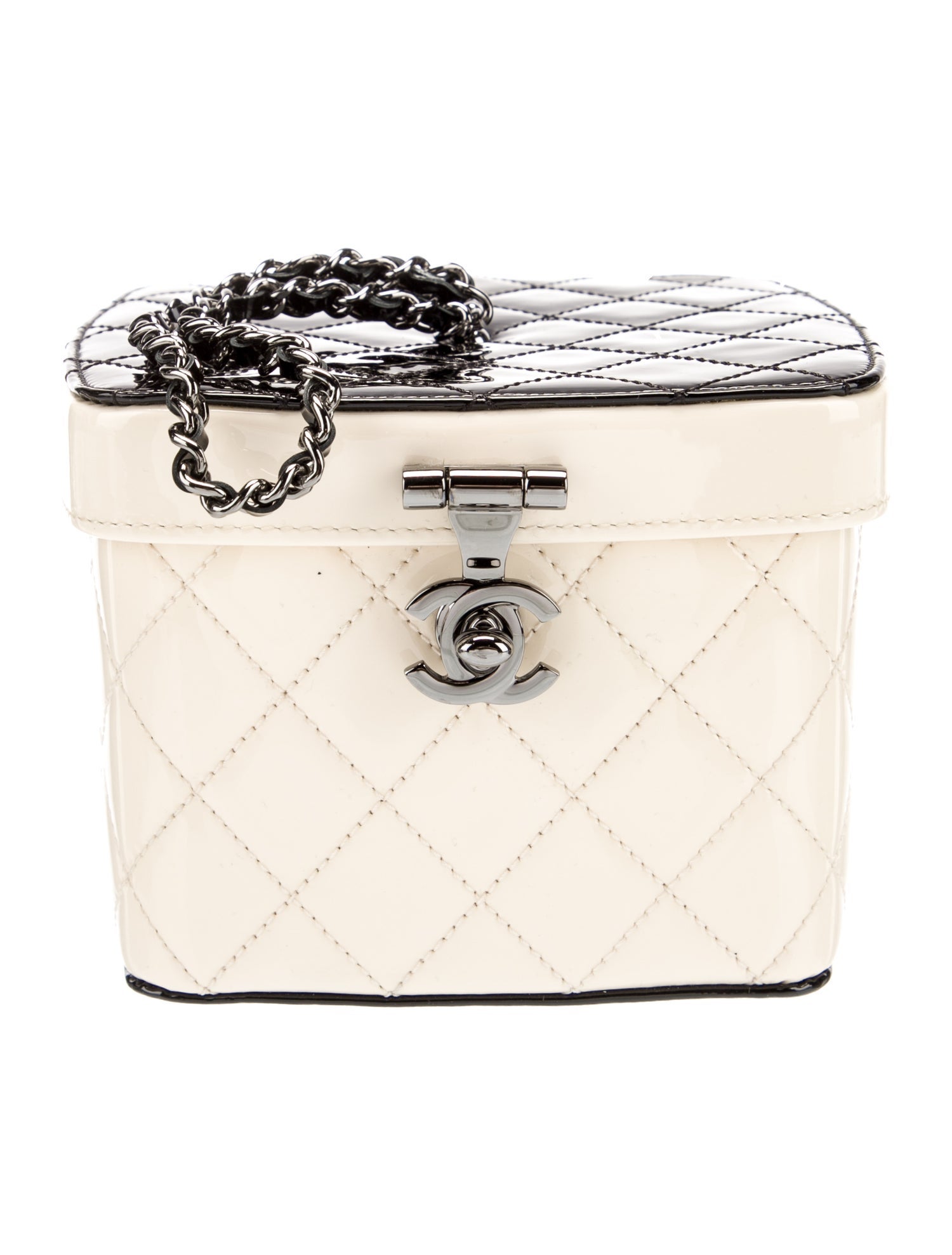 Chanel CC Patent Cosmetic Minaudière